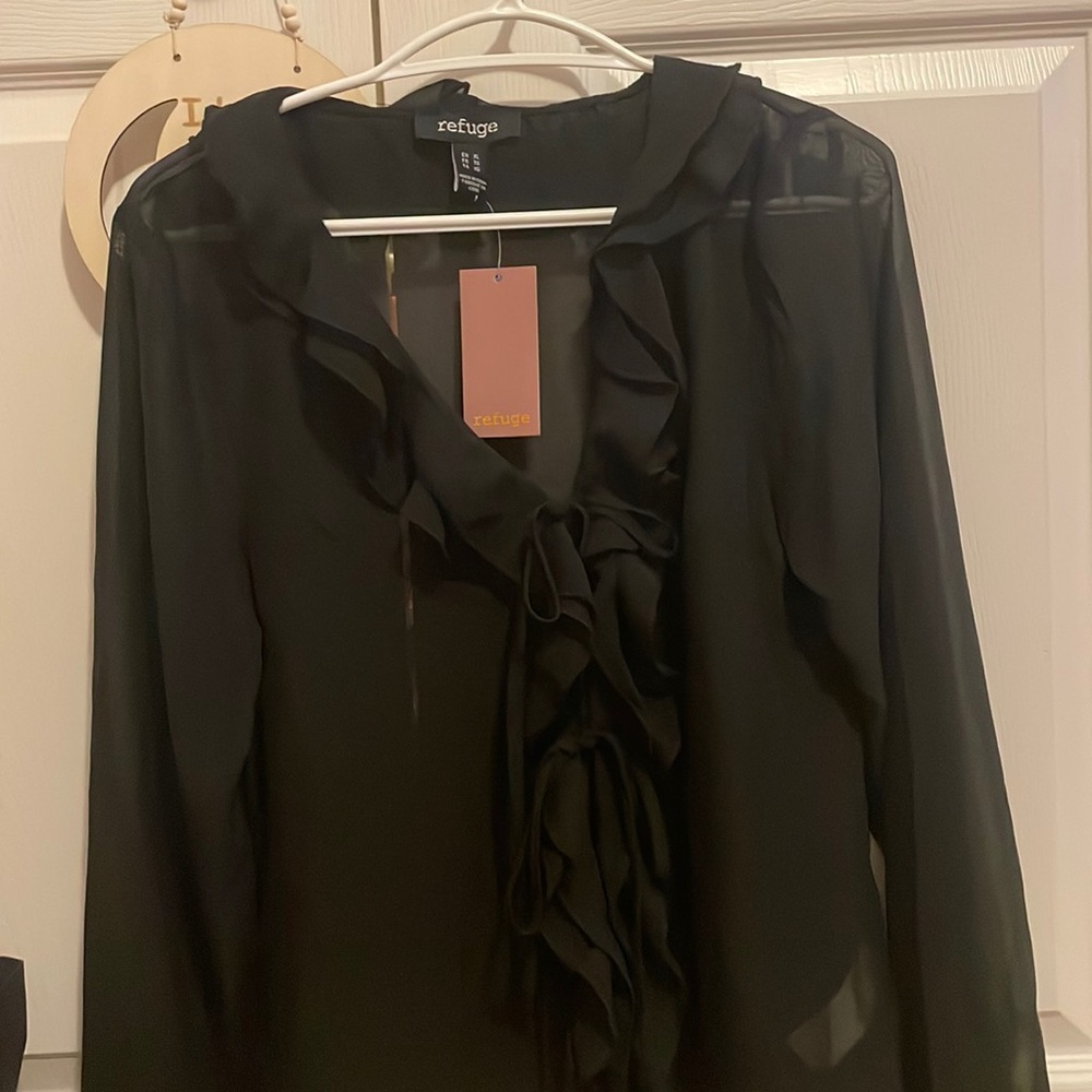 Beautiful ruffled sheer top